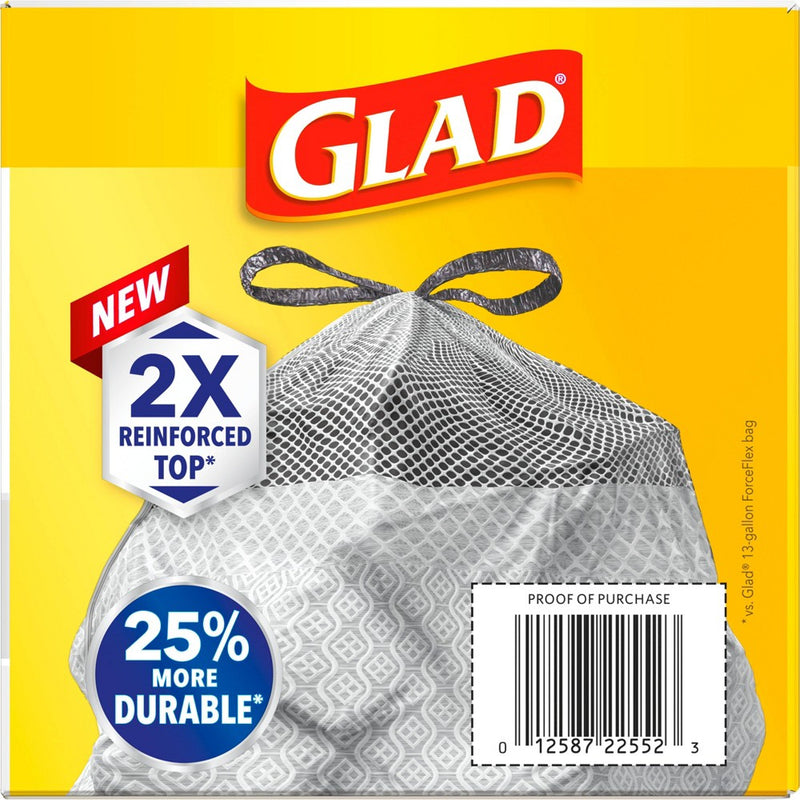 Glad ForceFlex MaxStrength Drawstring Odor Shield Trash Bags - 13 Gallon - 45ct