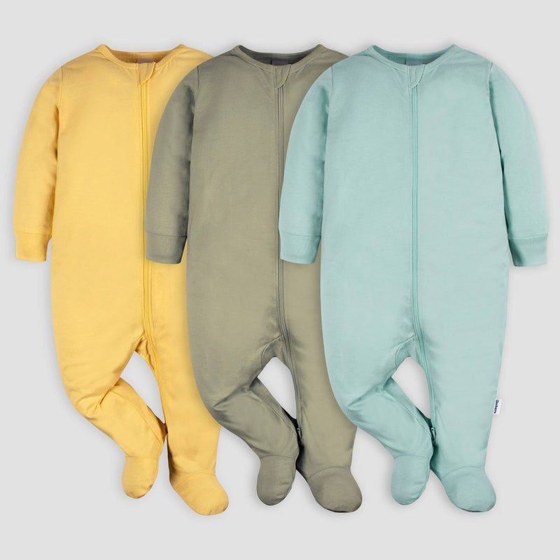 Gerber Baby 3pk Sleep N' Play - Green/Blue 0-3M