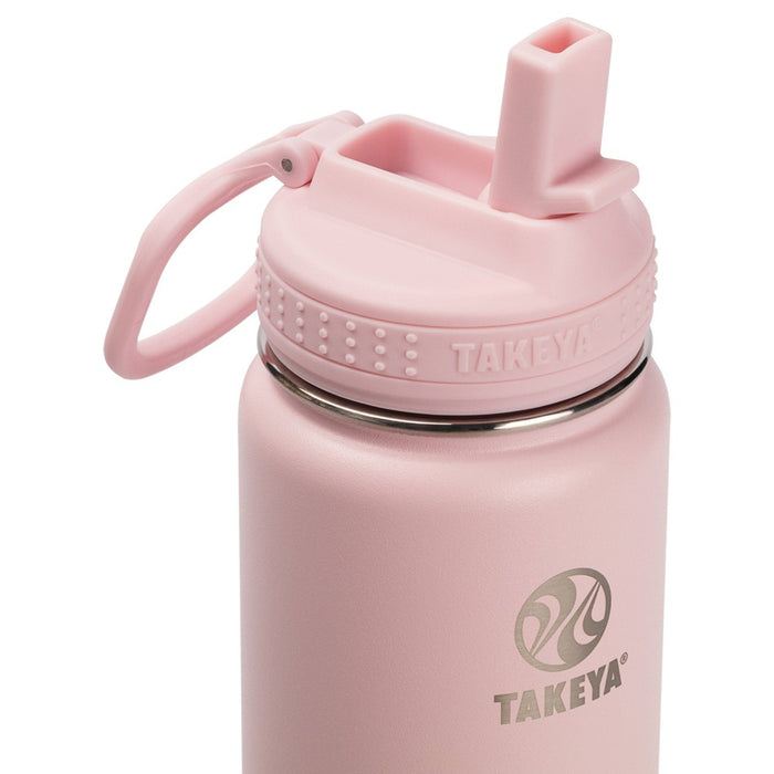 Takeya 22oz Insulated Stainless Steel Water Bottle with Straw Lid - Blush