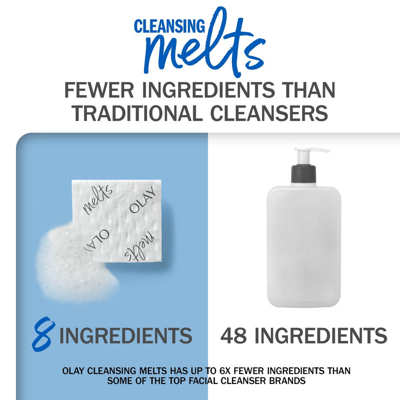 Olay Face Cleansing Melts with Hyaluronic Acid - 32ct