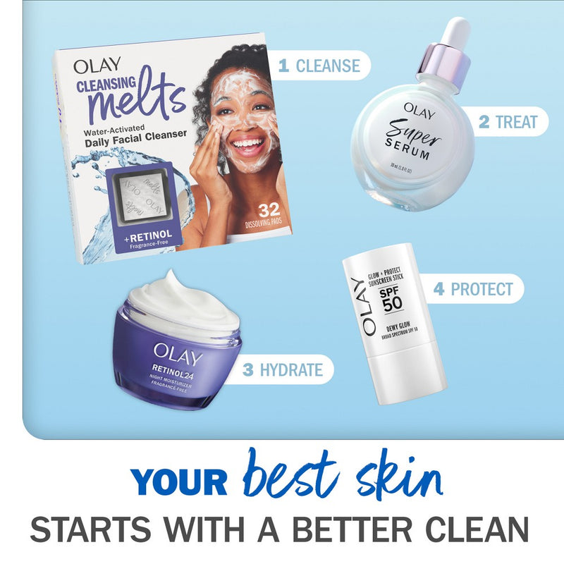 Olay Face Cleansing Melts with Retinol - 32ct