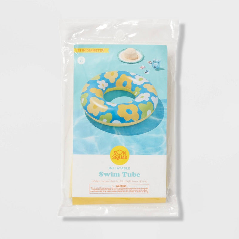 31" Inflatable Daisy Design Swim Tube - Sun Squad