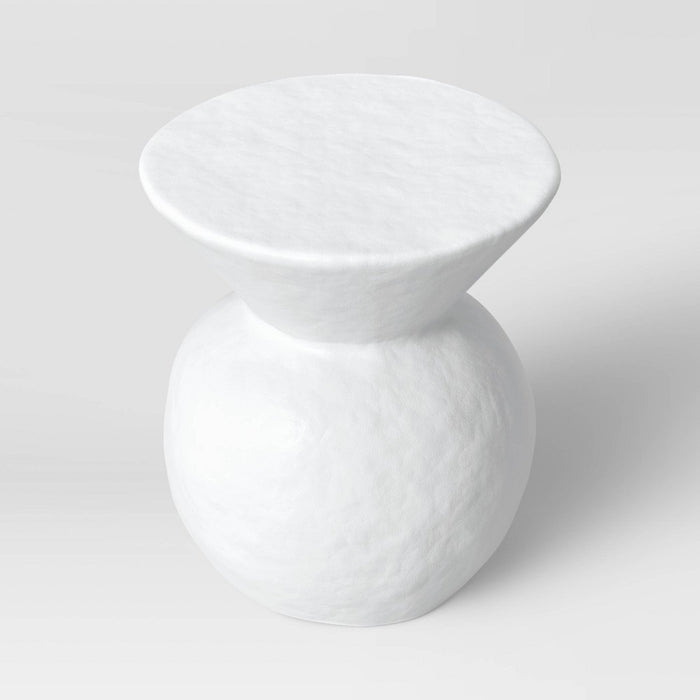 Severna Ceramic Accent Table White - Threshold (LOCAL PICKUP ONLY)