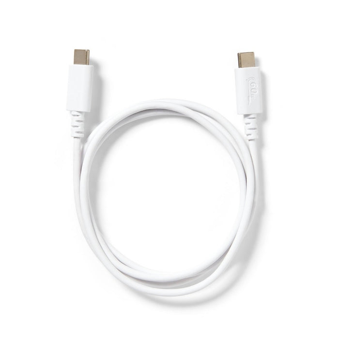 3' USB-C to USB-C Charging Cable - dealworthy White