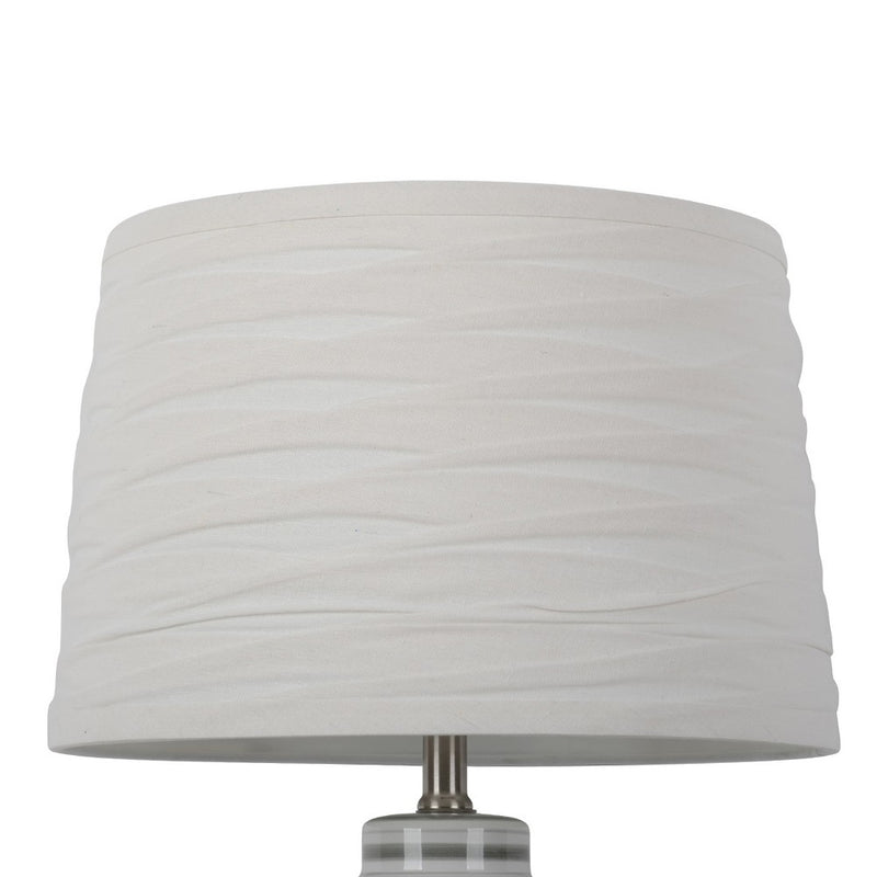 Linen Overlay Modified Drum Large Lamp Shade Ivory - Threshold