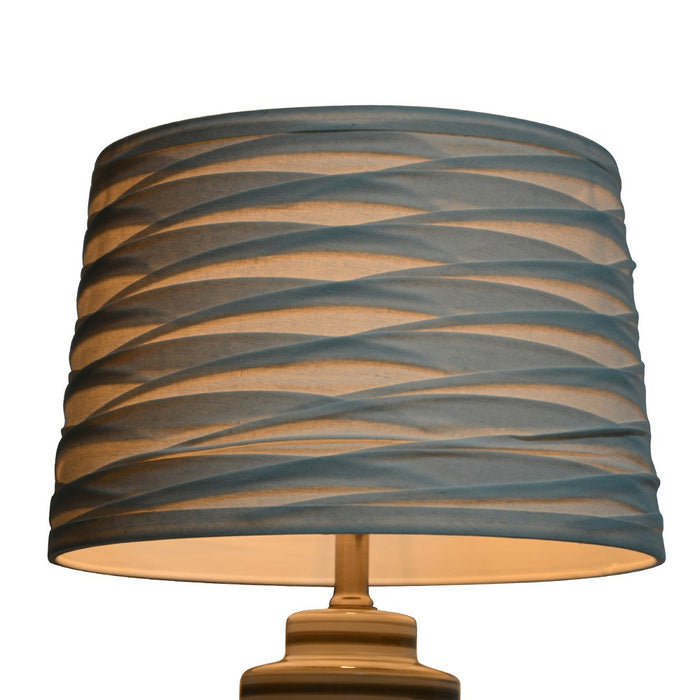 Linen Overlay Modified Drum Large Lamp Shade Ivory - Threshold