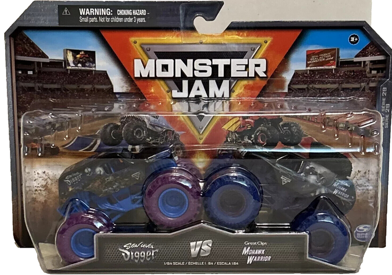Monster Jam SON-UVA DIGGER VS MOHAWK WARRIOR 2pk - 1:64 Scale