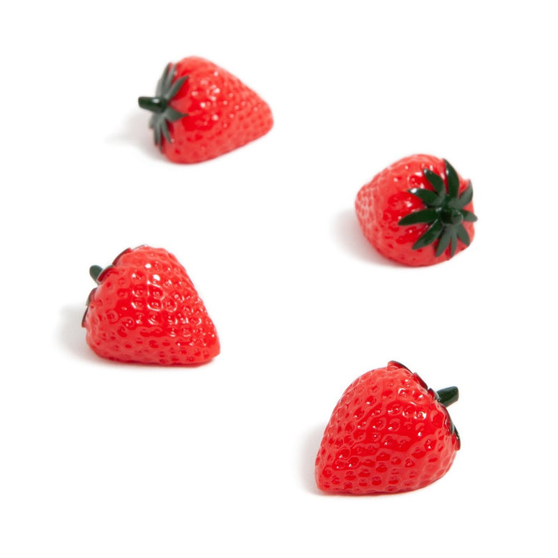 U Brands 4ct Strawberry Magnetic Locker - Red