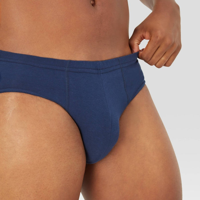 Hanes Premium Men's Stretch Comfort Soft Waistband Briefs 7pk - Blue/Black/Gray L