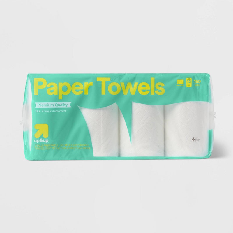 Paper Towels - 12 Triple Rolls - up & up (LOCAL PICKUP ONLY)