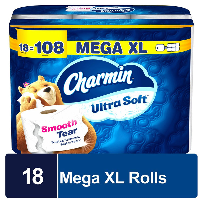 Charmin Ultra Soft Toilet Paper - 18 Mega XL Rolls