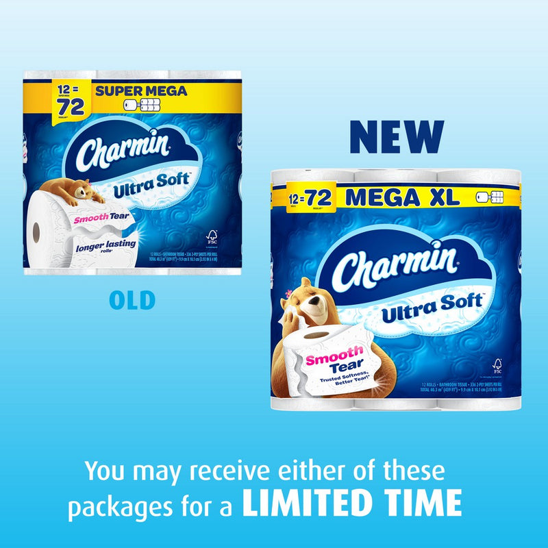 Charmin Ultra Soft Toilet Paper - 18 Mega XL Rolls