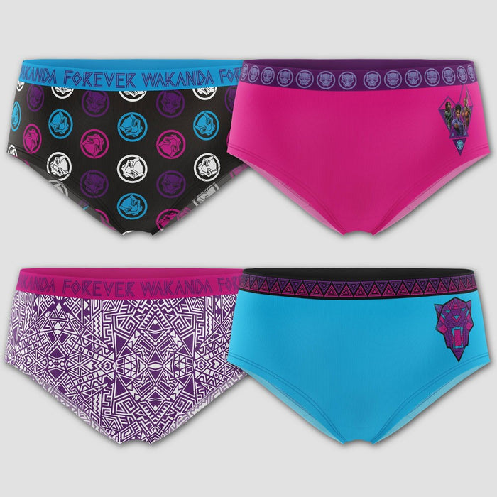 Girls' Marvel Black Panther 4pk Underwear - 8