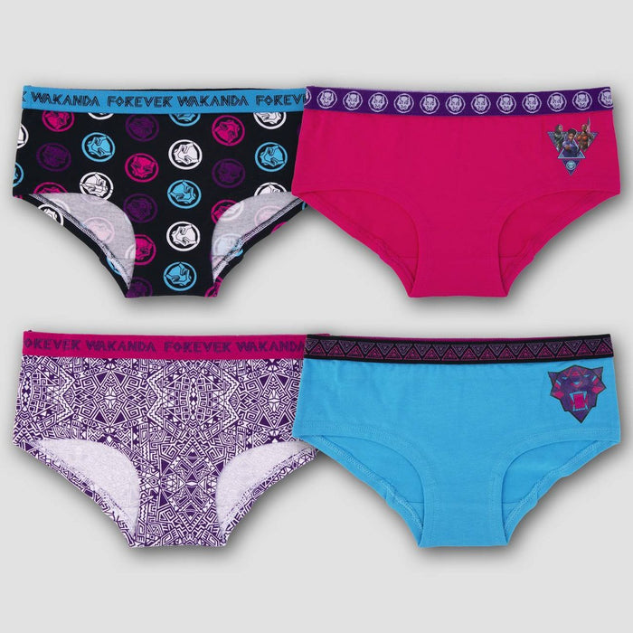 Girls' Marvel Black Panther 4pk Underwear - 8