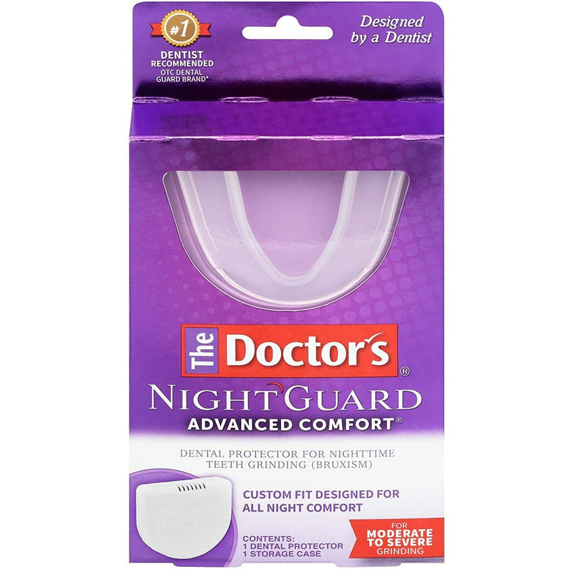 The Doctors Advanced Comfort Night Guard for Nighttime Teeth Grinding - 1ct Guard with Storage Case