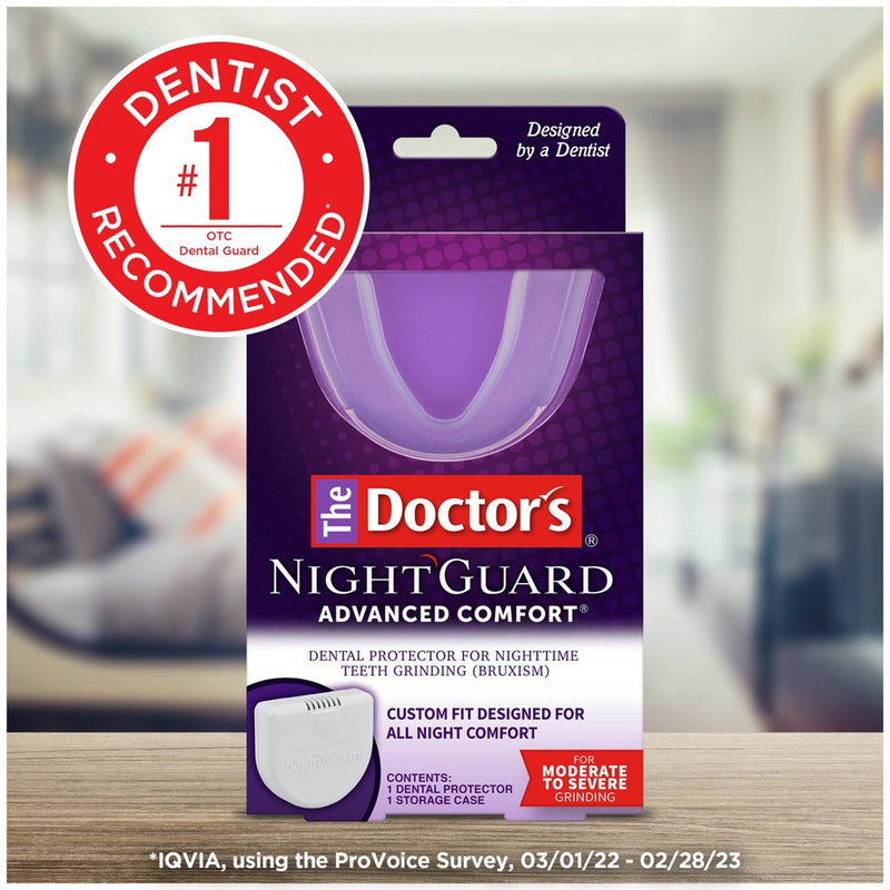 The Doctors Advanced Comfort Night Guard for Nighttime Teeth Grinding - 1ct Guard with Storage Case