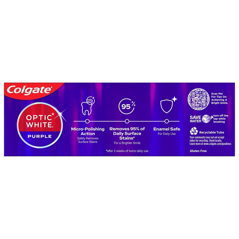 Colgate Optic White Purple Toothpaste for Teeth Whitening - 4.2oz