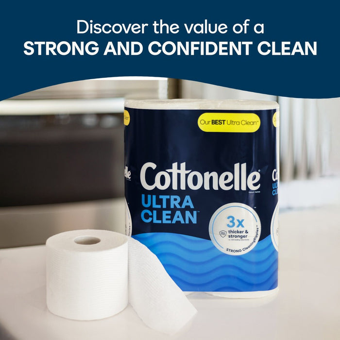 Cottonelle Ultra Clean Strong Toilet Paper - 12 Mega Rolls