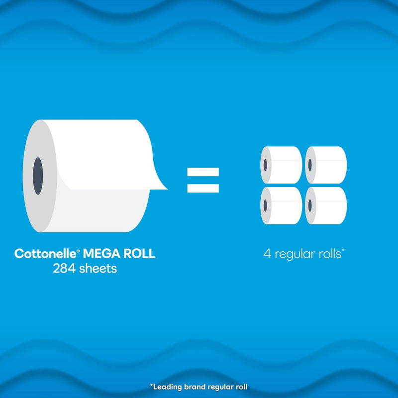 Cottonelle Ultra Clean Strong Toilet Paper - 12 Mega Rolls
