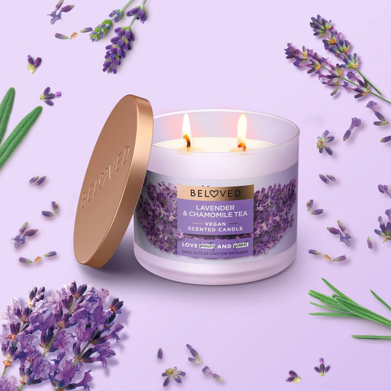 Beloved Lavender & Chamomile Tea 2-Wick Vegan Candle - 11.5oz