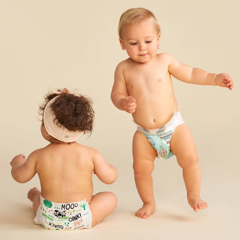 The Honest Company Clean Conscious Disposable Diapers Above It All & Barnyard Babies - Size 1 - 78ct