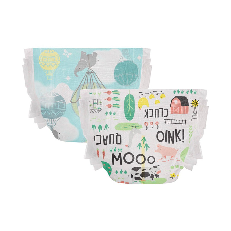 The Honest Company Clean Conscious Disposable Diapers Above It All & Barnyard Babies - Size 1 - 78ct