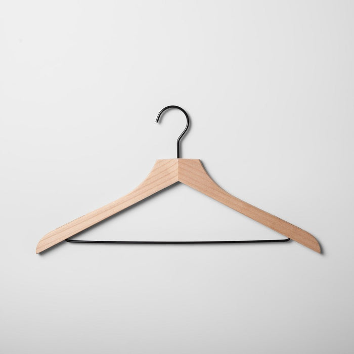 24pk Wood Suit Hangers Natural - Brightroom