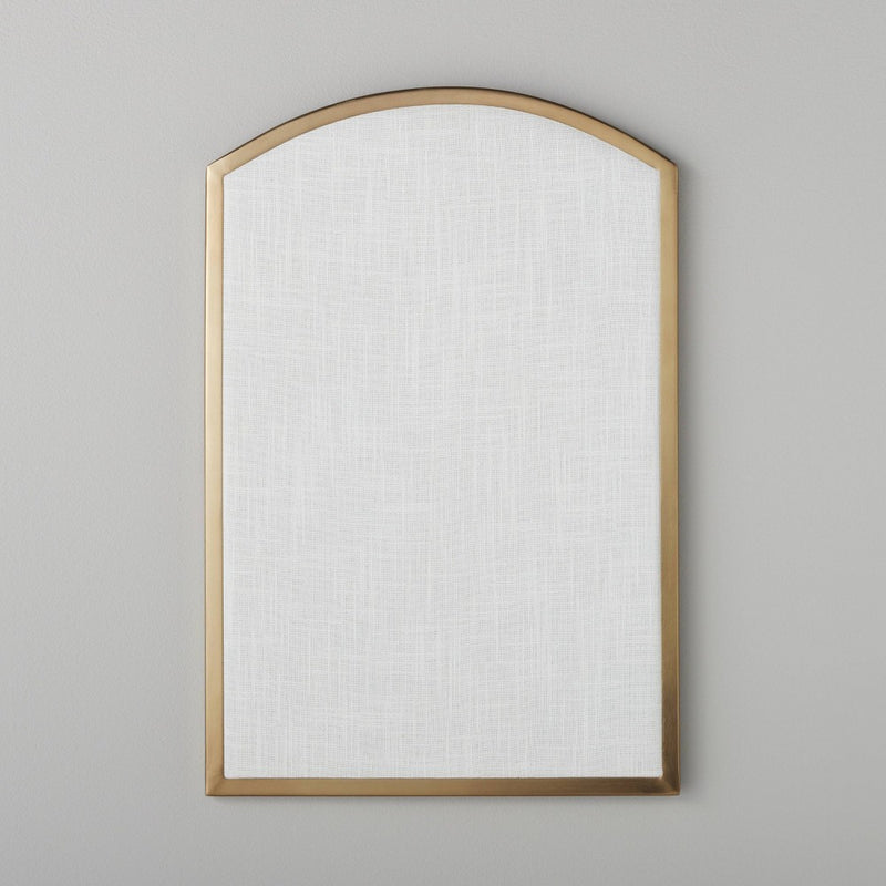 Arched 16"x24" Fabric Bulletin Board Brass - Hearth & Hand with Magnolia (LOCAL PICKUP ONLY)