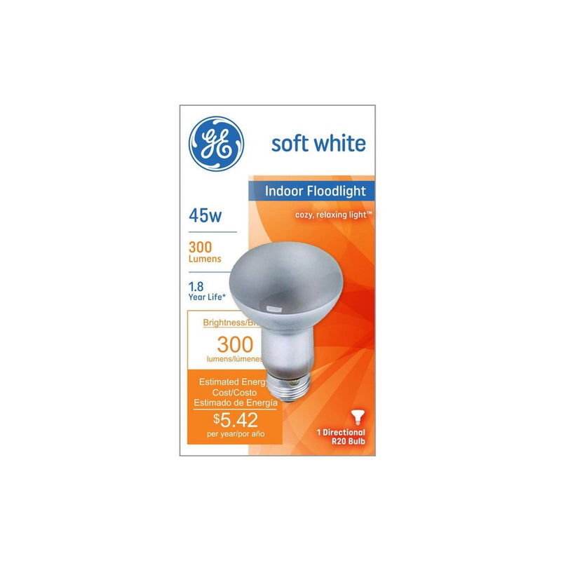 GE 45W Soft White Incandescent R20 Indoor Floodlight