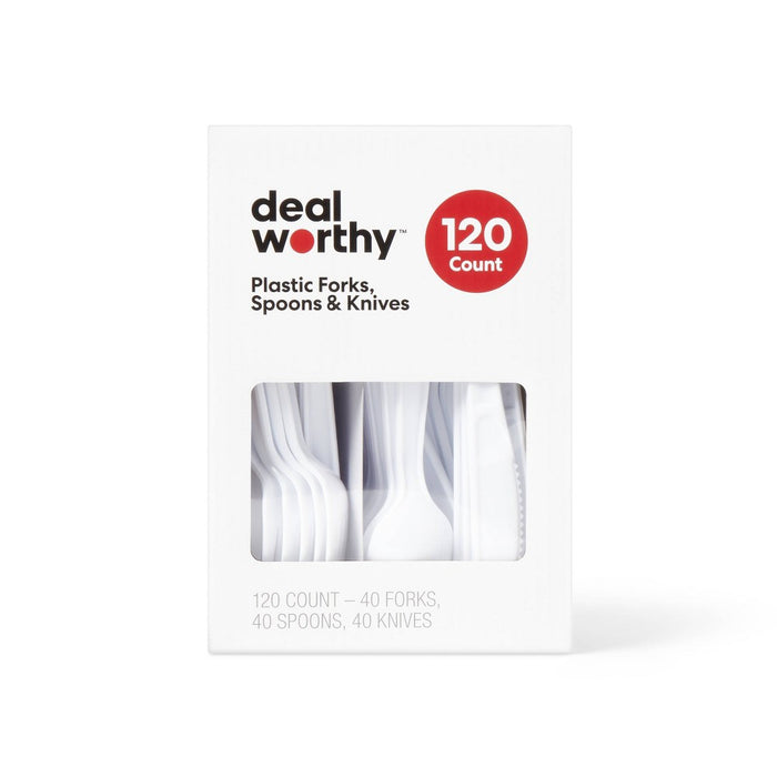 Plastic Forks, Spoons and Knives - 120ct - Dealworthy