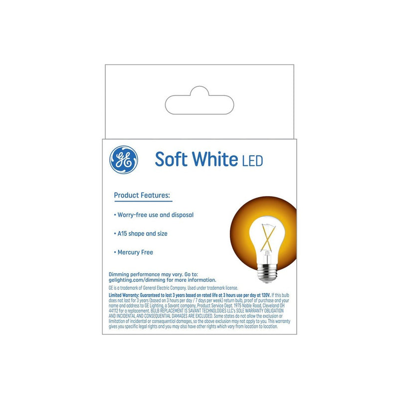 GE 2pk 40W A15 LED Ceiling Fan Light Bulbs Soft White