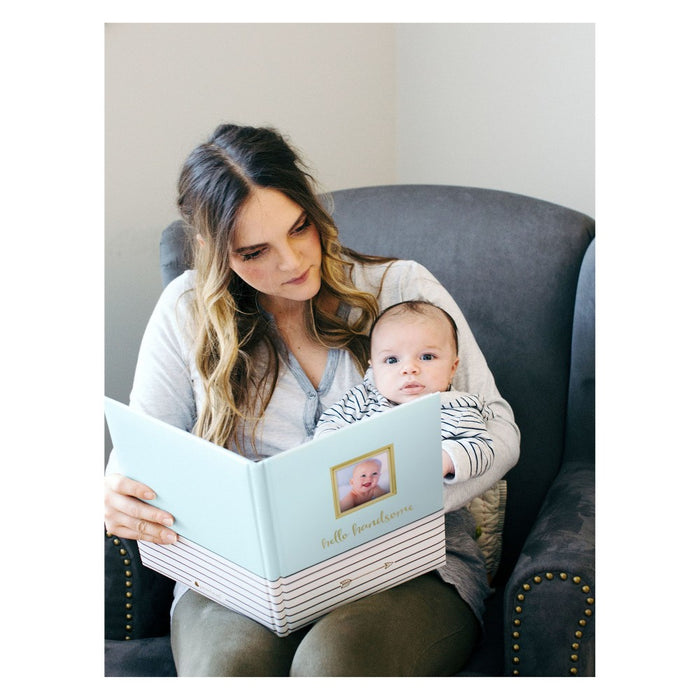 Pearhead Hello Handsome Baby Memory Book - Blue