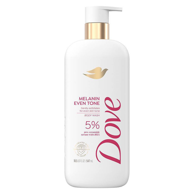 Dove Serum Body Wash - 5% Pro-Ceramide Serum with BHA - Melanin Even Tone - 18.5 fl oz
