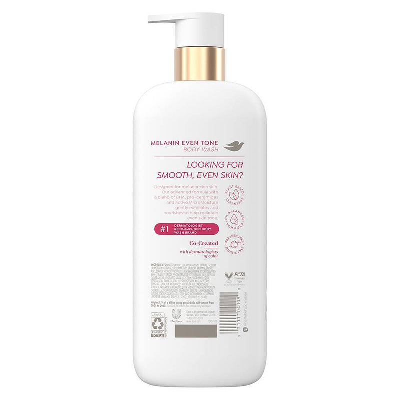 Dove Serum Body Wash - 5% Pro-Ceramide Serum with BHA - Melanin Even Tone - 18.5 fl oz