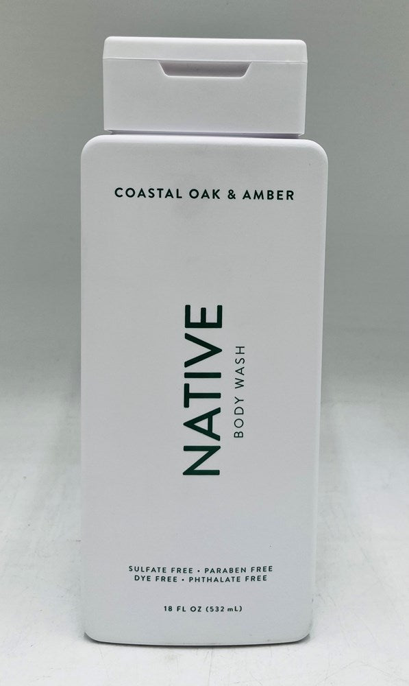 Native Body Wash - Coastal Oak & Amber - Sulfate Free - 18 fl oz