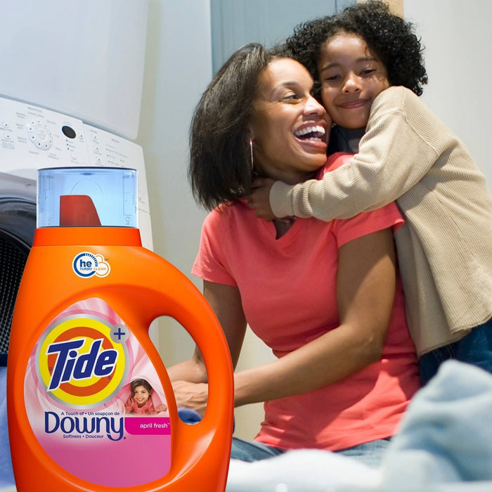 Tide Plus Downy April Fresh HE Compatible Liquid Laundry Detergent Soap - 84 fl oz