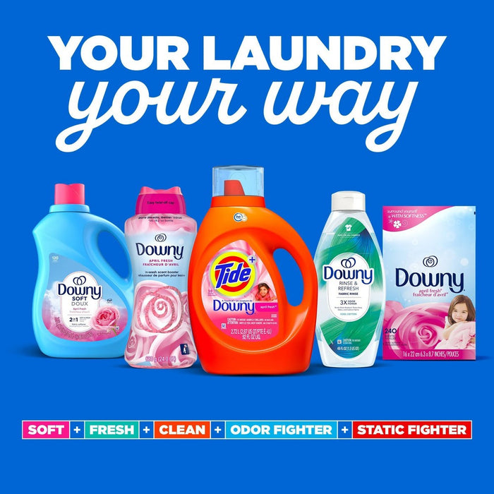 Tide Plus Downy April Fresh HE Compatible Liquid Laundry Detergent Soap - 84 fl oz