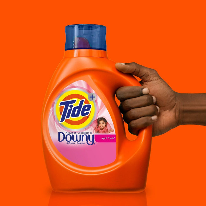 Tide Plus Downy April Fresh HE Compatible Liquid Laundry Detergent Soap - 84 fl oz
