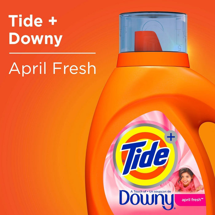 Tide Plus Downy April Fresh HE Compatible Liquid Laundry Detergent Soap - 84 fl oz