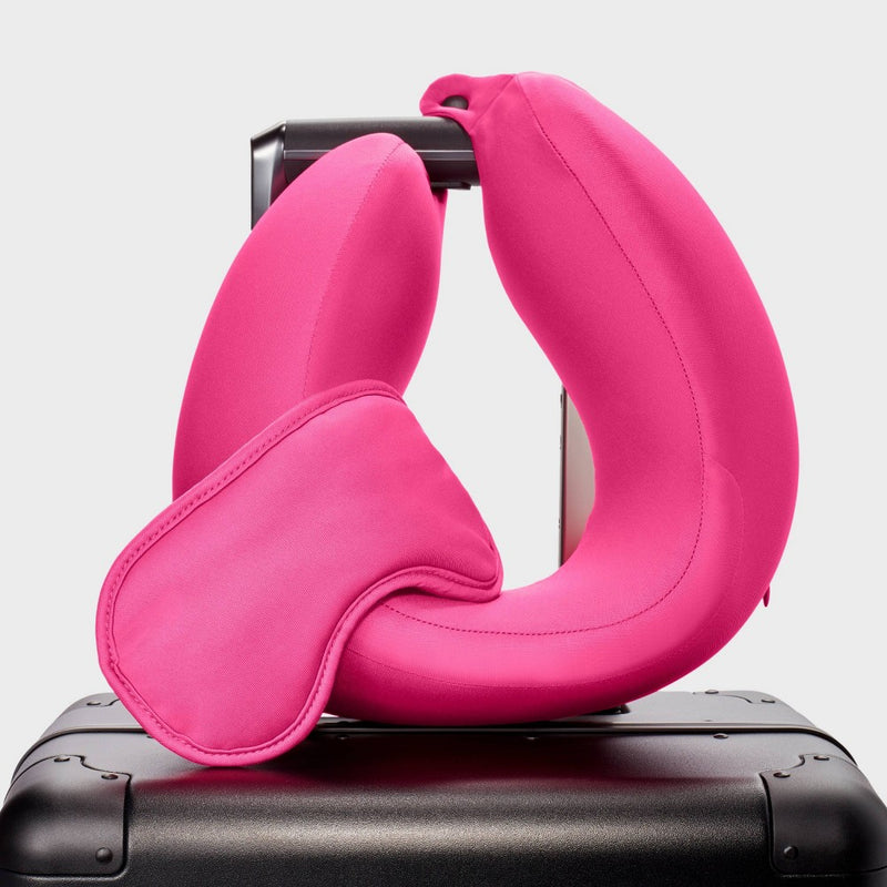 2pc Neck Pillow & Sleep Mask Set Fuchsia - Open Story?