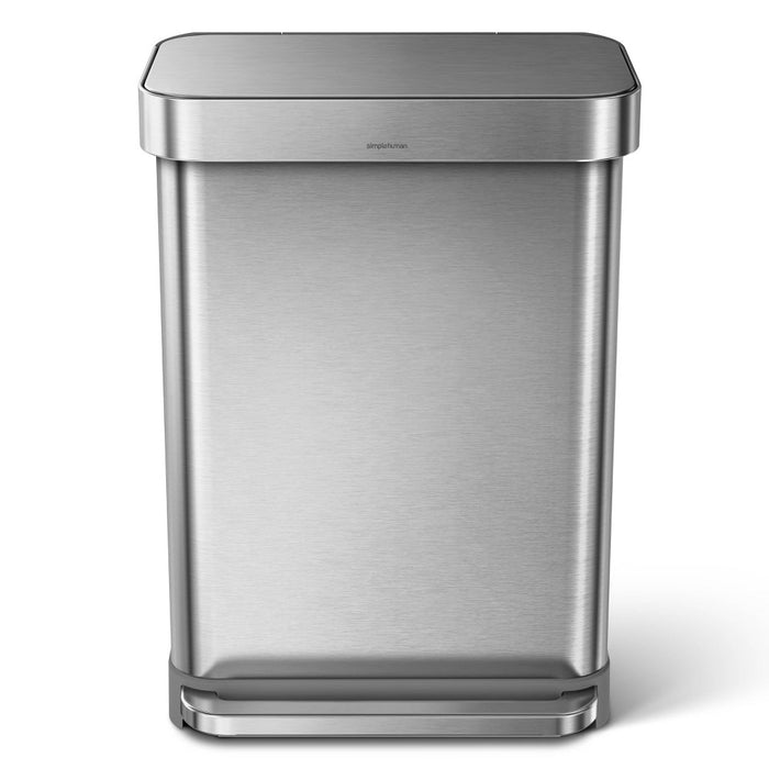 simplehuman 55L Rectangular Kitchen Step Trash Can with Liner Pocket Stainless Steel (LOCAL PICKUP ONLY)