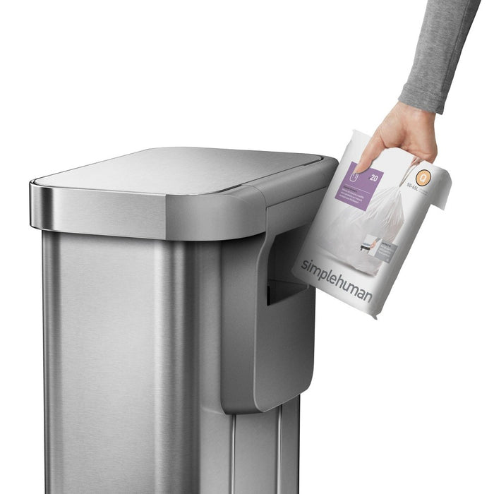 simplehuman 55L Rectangular Kitchen Step Trash Can with Liner Pocket Stainless Steel (LOCAL PICKUP ONLY)