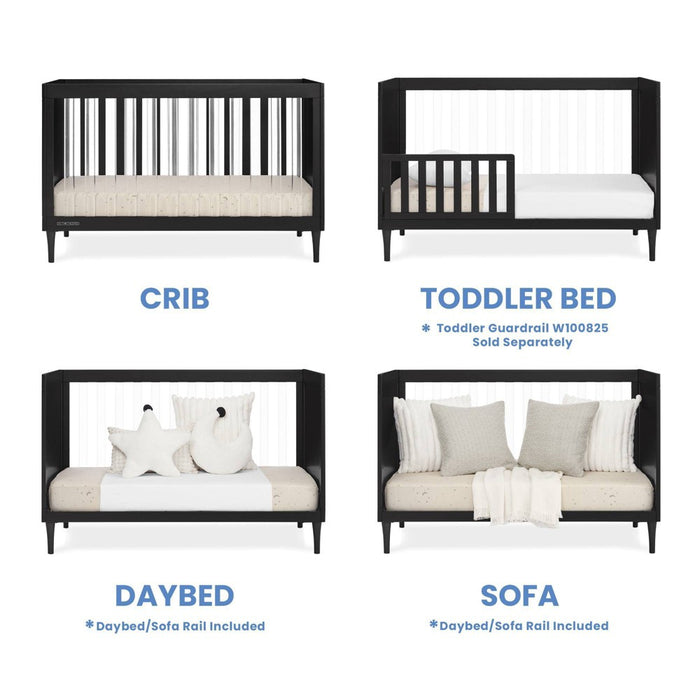 Delta Children Bowie 4-in-1 Convertible Crib - Greenguard Gold Certified - Black (LOCAL PICKUP ONLY)