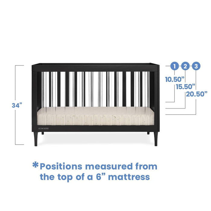 Delta Children Bowie 4-in-1 Convertible Crib - Greenguard Gold Certified - Black (LOCAL PICKUP ONLY)