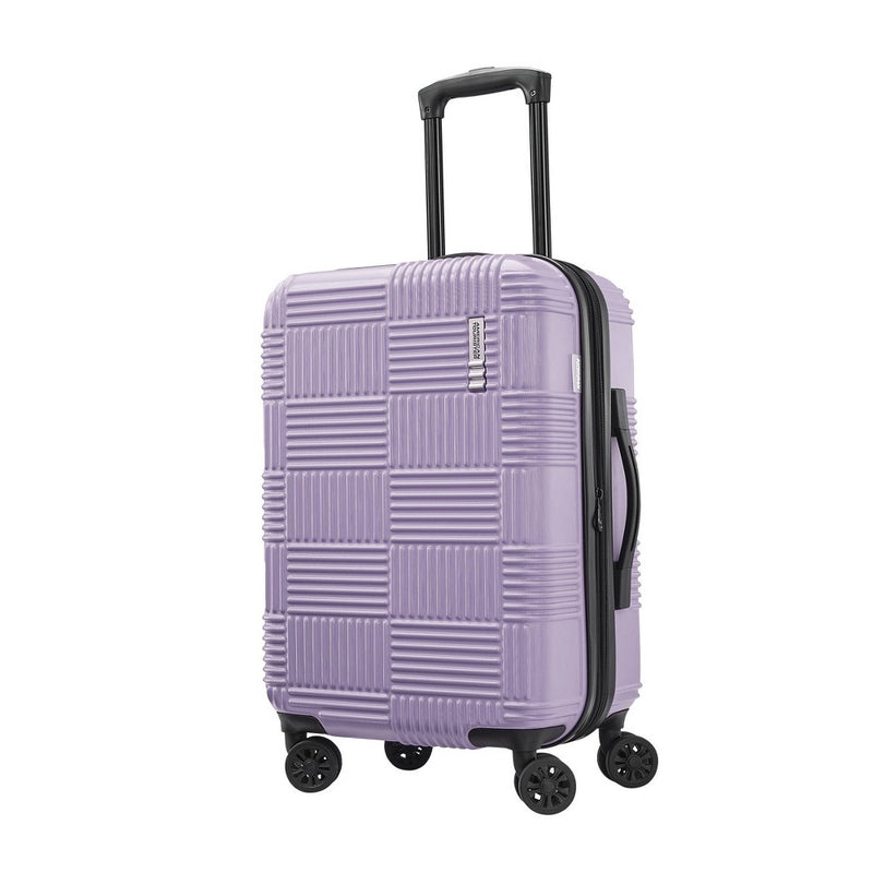 American Tourister NXT Hardside Large Checked Spinner Suitcase - Soft Lilac (LOCAL PICKUP ONLY)