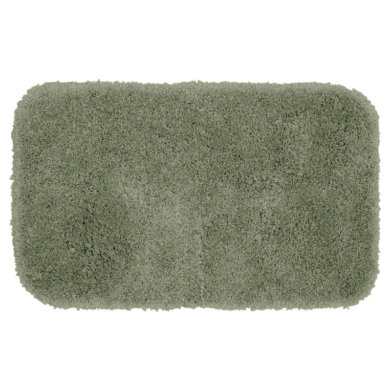 24"x40" Serendipity Solid Shaggy Washable Nylon Bath Rug Deep Fern - Garland