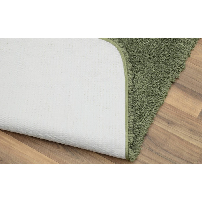 24"x40" Serendipity Solid Shaggy Washable Nylon Bath Rug Deep Fern - Garland