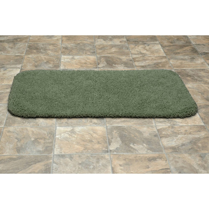 24"x40" Serendipity Solid Shaggy Washable Nylon Bath Rug Deep Fern - Garland