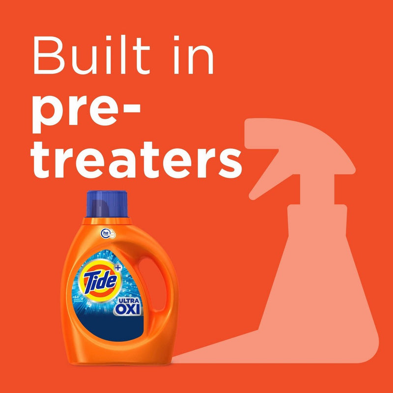 Tide Plus Ultra Oxi HE Compatible Liquid Laundry Detergent Soap - 132 fl oz