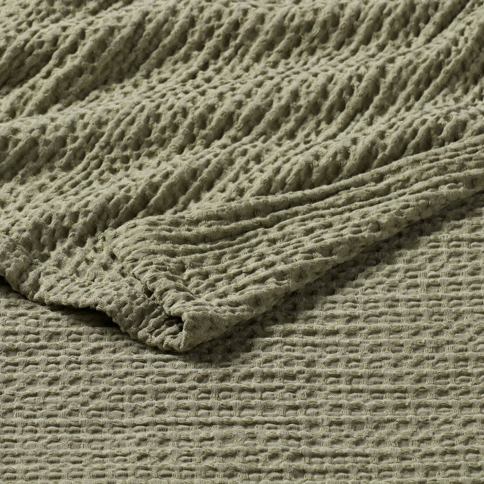 Full/Queen TENCEL Lyocell Waffle Bed Blanket Green - Threshold